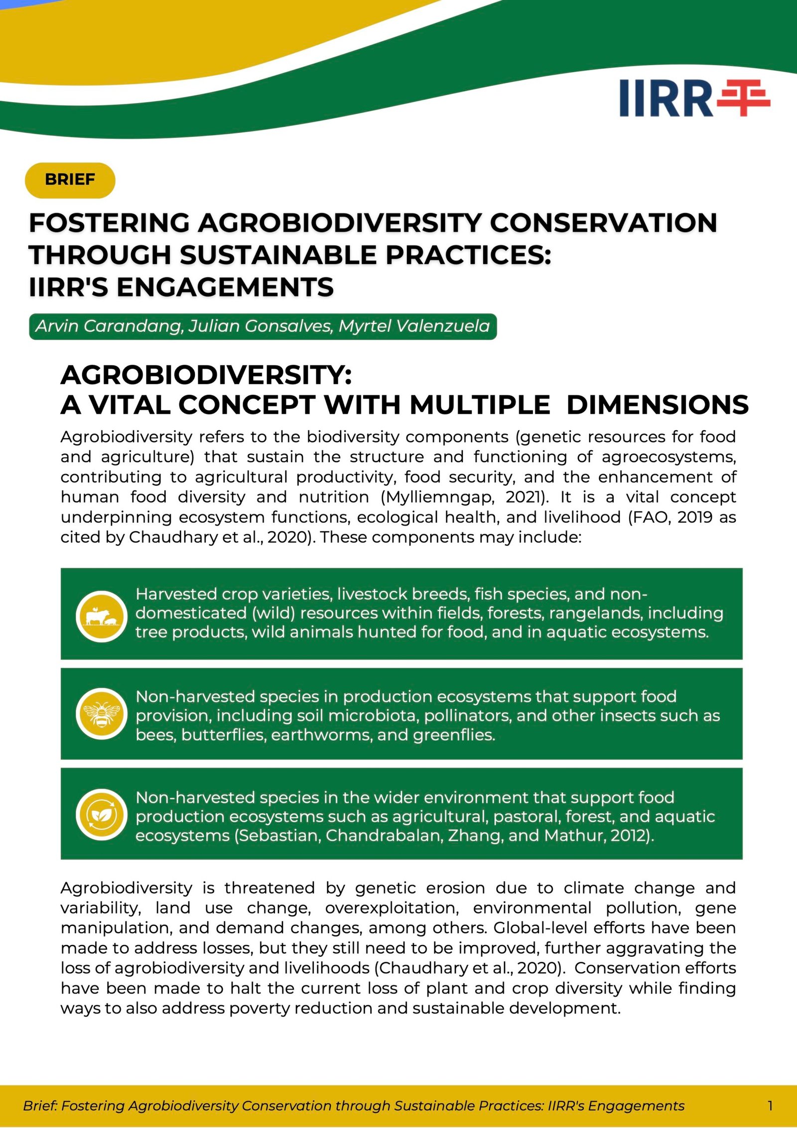 Agrobiodiversity brief