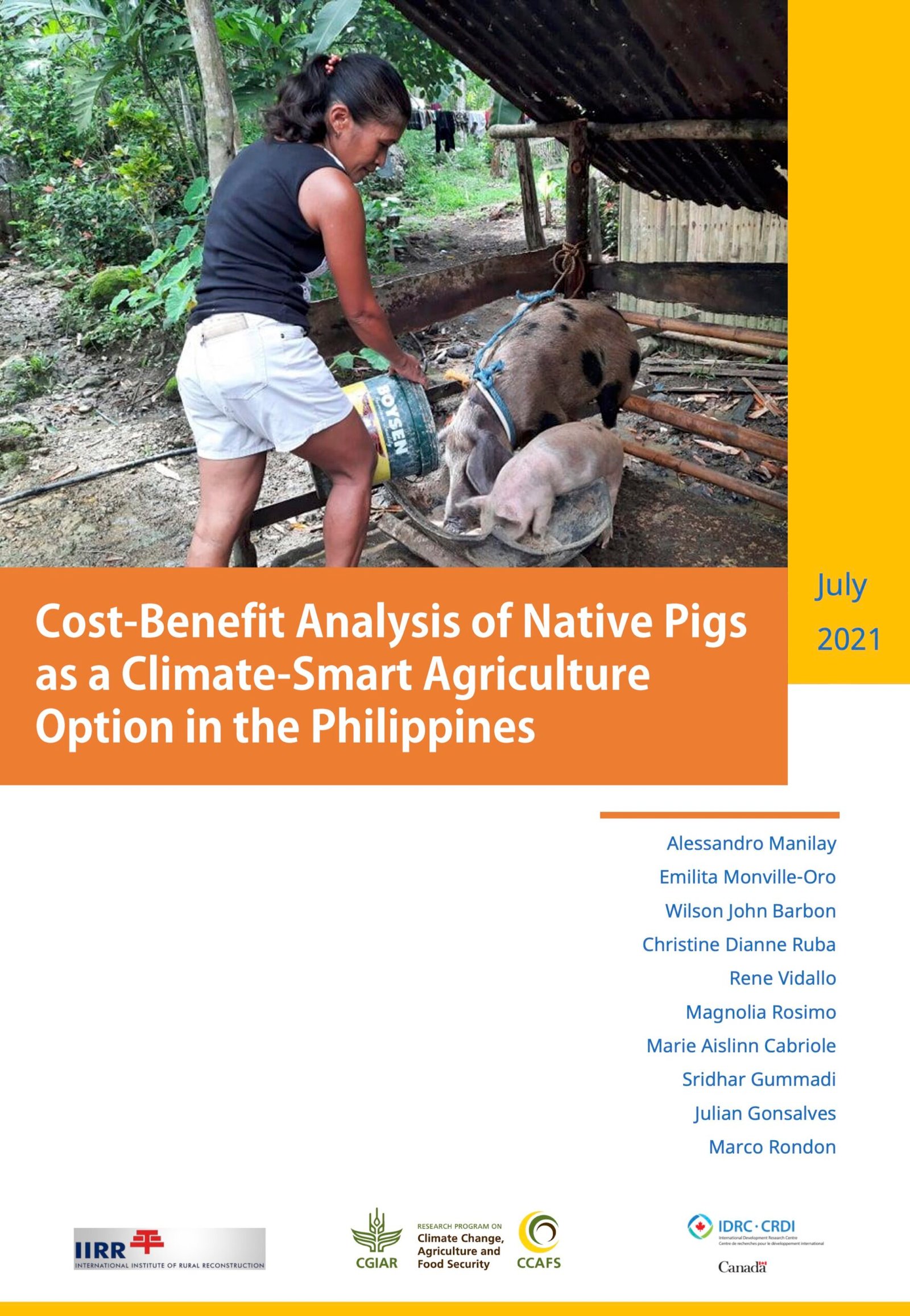 Date_ 2021-07 - COST-BENEFIT ANALYSIS OF NATIVE PIGS AS A CLIMATE- SMART AGRICULTURE OPTION IN THE PHILIPPINES